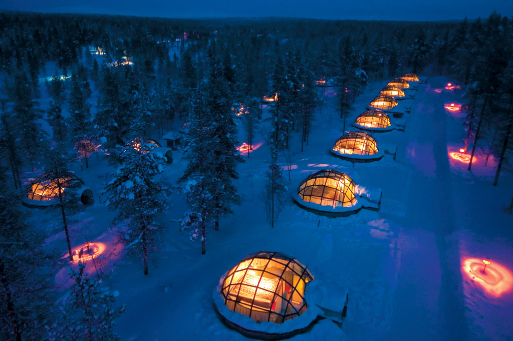 Kakslauttanen en laponie finlandaise, photo d'igloo panoramique