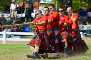 The Essex and Kent Scottish Regiment, a Canadian Army Reserve infantry unit, pulls off against other Regiments during the Glengarry Highland Games.