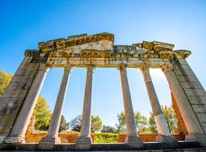 Temple ruins in Ancient Apollonia in Albania